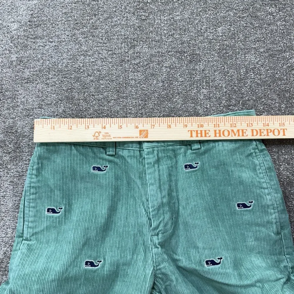Vineyard Vines Boys‎ 14 Green Corduroy Pants Embroidered Whale Preppy Classic